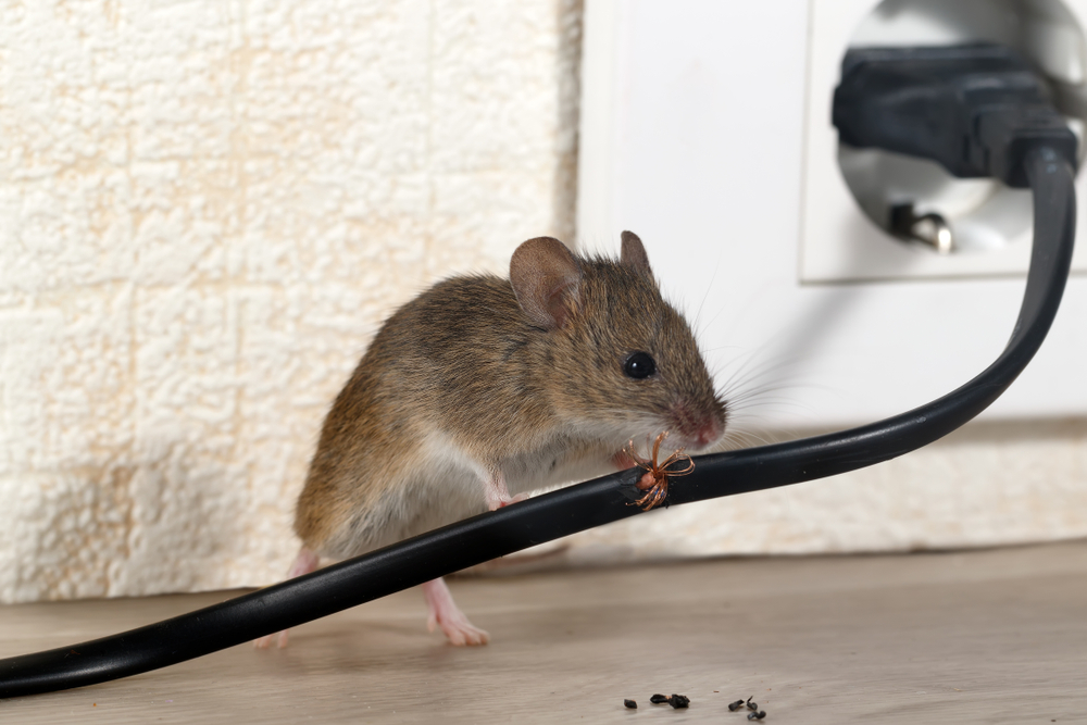 Image of rodent damaging cables.